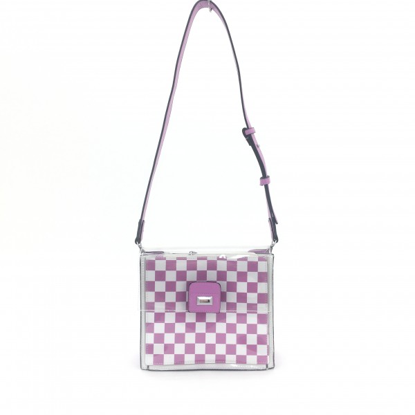 Plaid Square Transparent Shoulder Bag S19XX8235